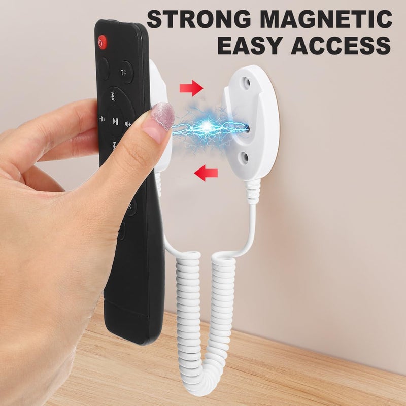 SUPVOX Retractable Remote Control Tether with Adhesive Holder - Magnetic Remote Control Holder, Theft Security Spring Cable for Tv Remotes and Other Small Devices - Image 1